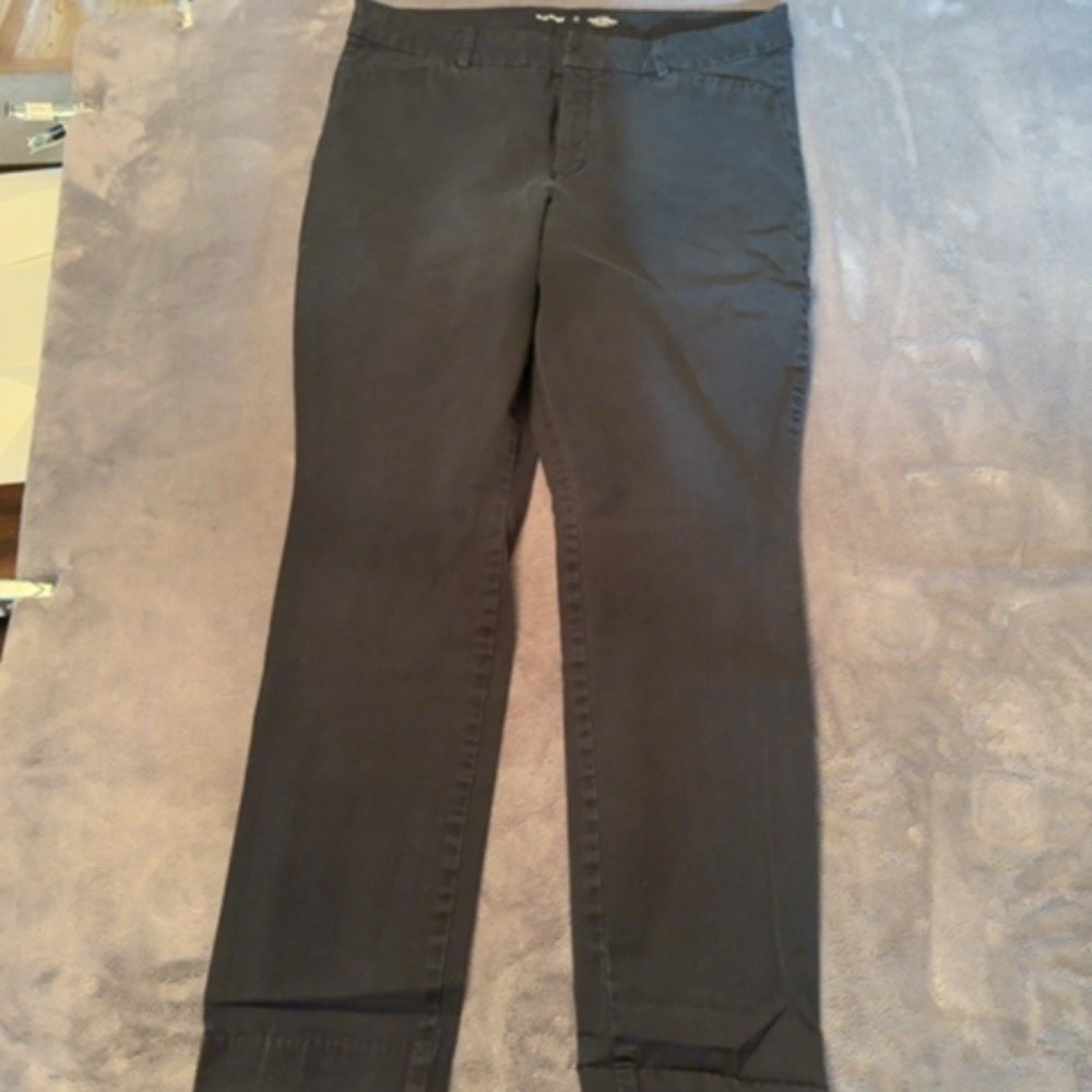 OLD NAVY Pants Women 16 Tall Black High Rise Pixie Skinny Office Professional